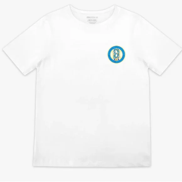 White Tee with Green Graphic - Picture 4 of 10